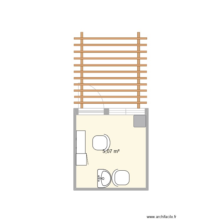 nissan. Plan de 1 pièce et 5 m2