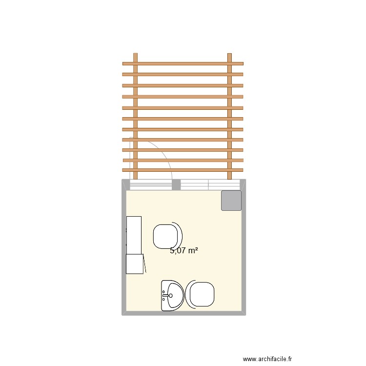 nissan. Plan de 2 pièces et 31 m2