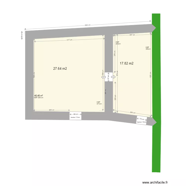 ancienne cure ETAGE. Plan de 