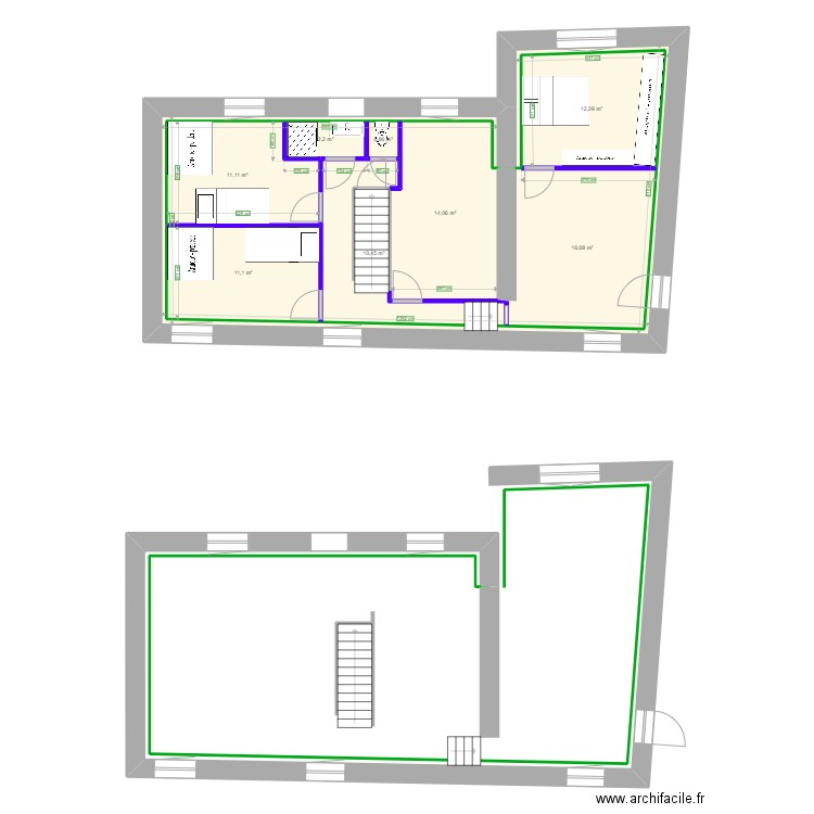 etage. Plan de 0 pièce et 0 m2