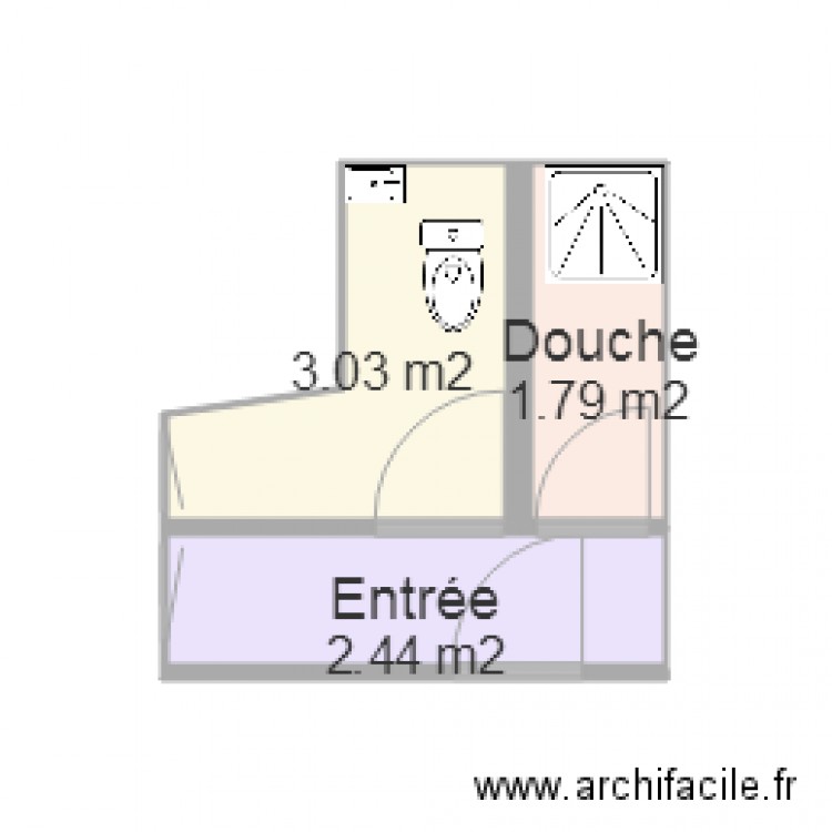 Sivry Salle de douche et WC du RC. Plan de 0 pièce et 0 m2