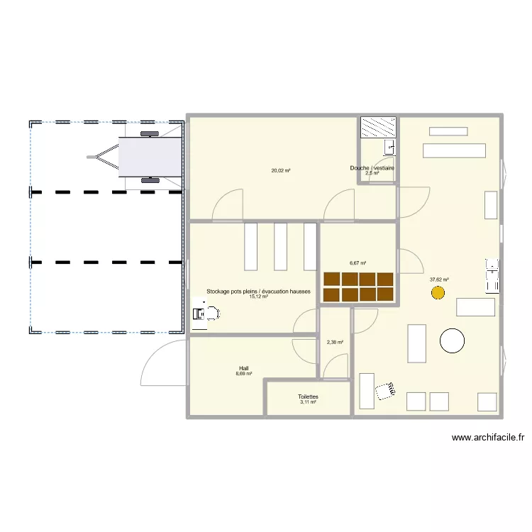 Miellerie 2. Plan de 