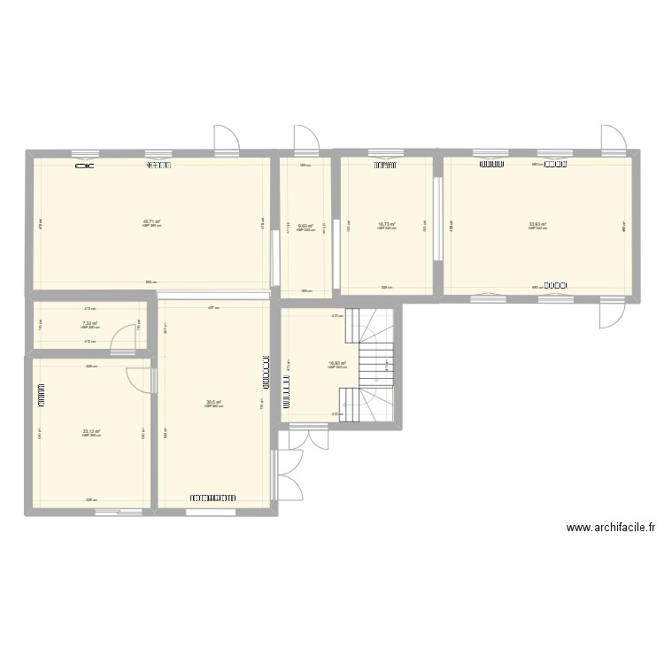 ecole sacré coeur ouzouer. Plan de 14 pièces et 296 m2