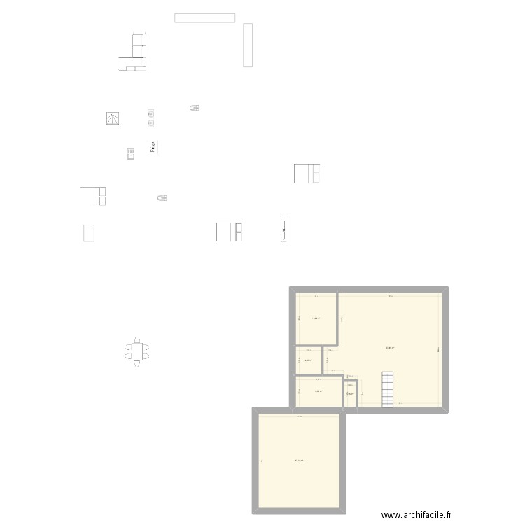 Extension maison. Plan de 7 pièces et 182 m2