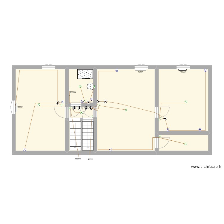 Tignac etage. Plan de 0 pièce et 0 m2
