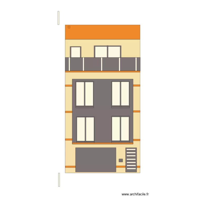 facade ste marie 2. Plan de 