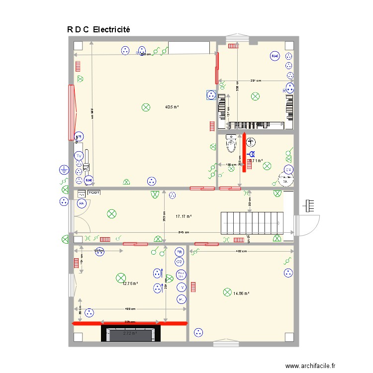 Gers plan electricite. Plan de 0 pièce et 0 m2