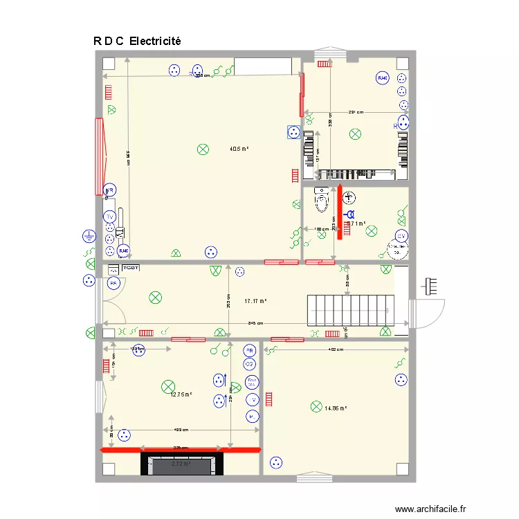 Gers plan electricite. Plan de 