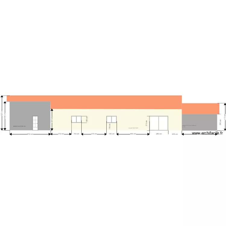 FACADE OUEST. Plan de 