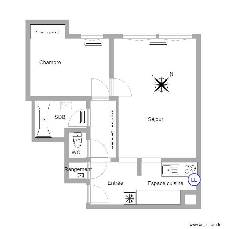 2 Reims. Plan de 0 pièce et 0 m2