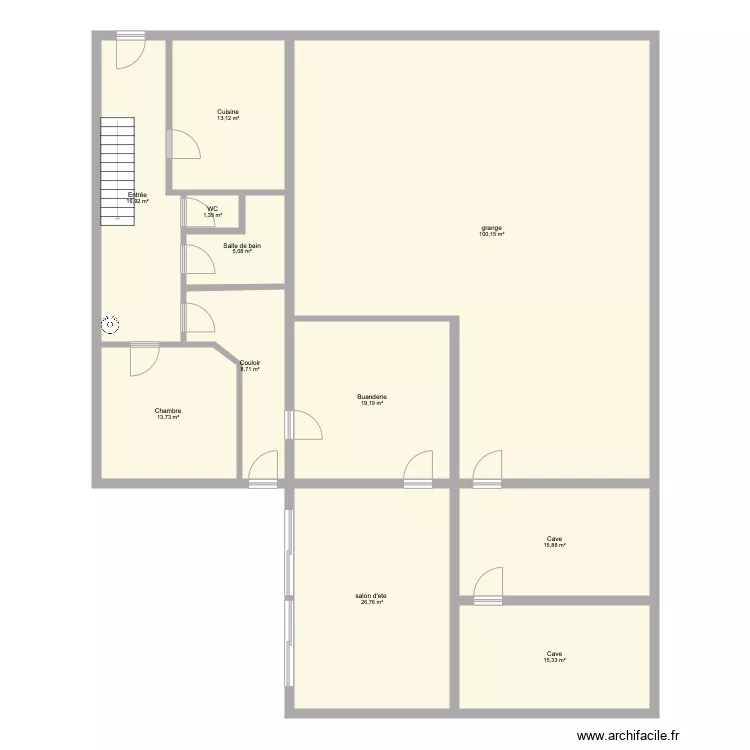 sentier basse ham. Plan de 