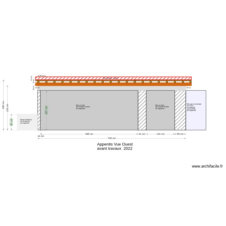Appentis_F_O_2022_avant_travaux. Plan de 0 pièce et 0 m2