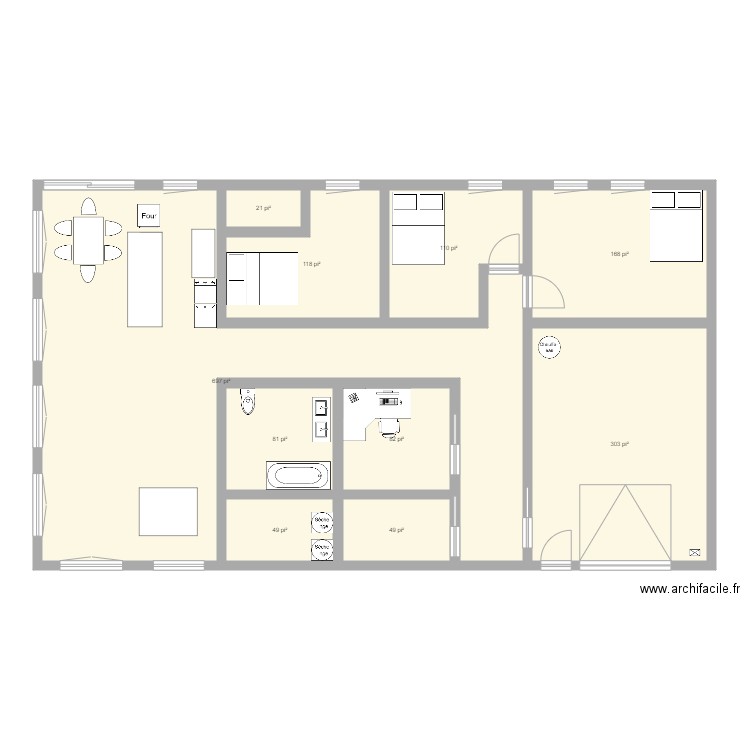 farmhouse. Plan de 0 pièce et 0 m2