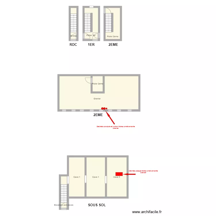 Communs chatillon. Plan de 