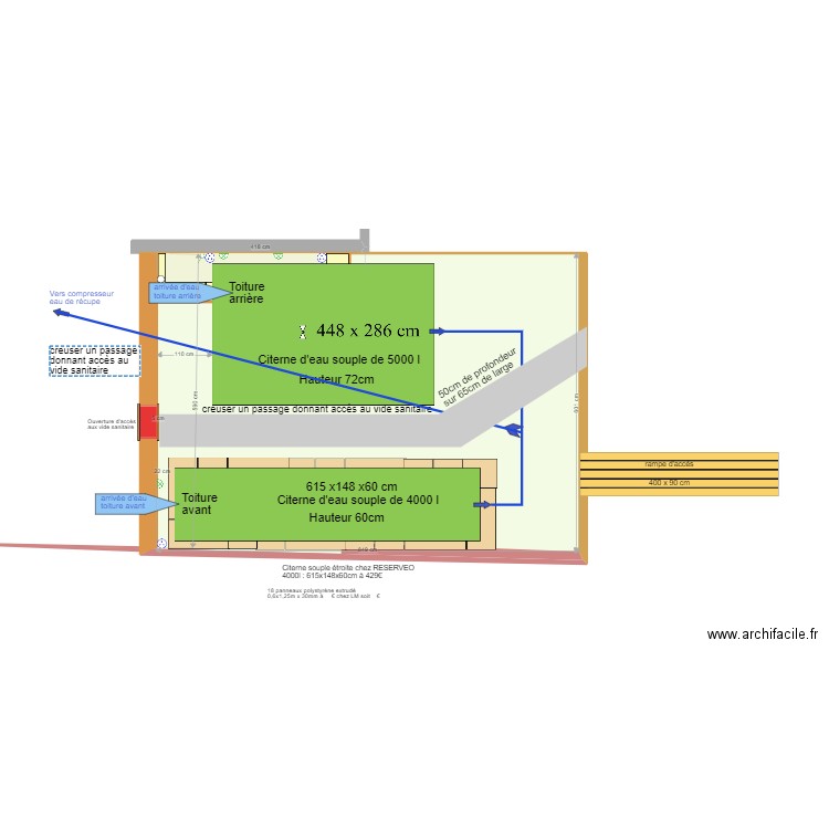  terrasse citerne eau 04. Plan de 0 pièce et 0 m2