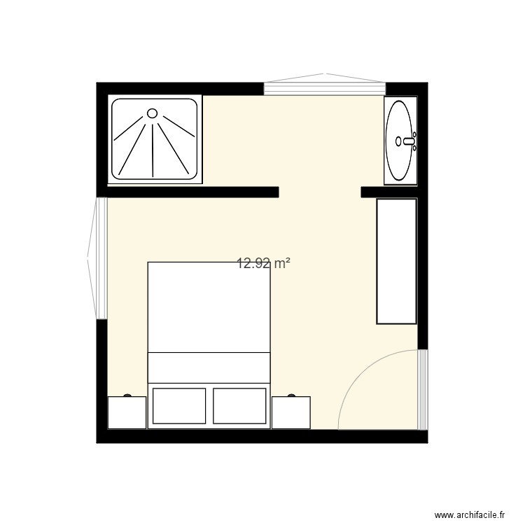 plan cchambre. Plan de 0 pièce et 0 m2