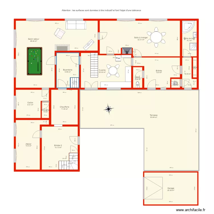 BI 2730 rdc c&ouml;t&eacute;. Plan de 