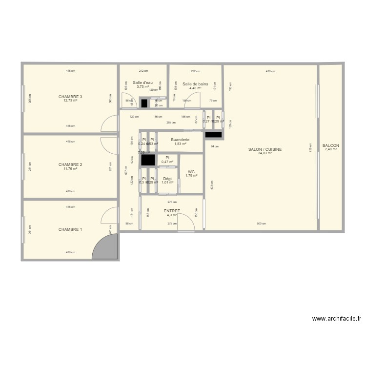 WEINBERG. Plan de 22 pièces et 104 m2