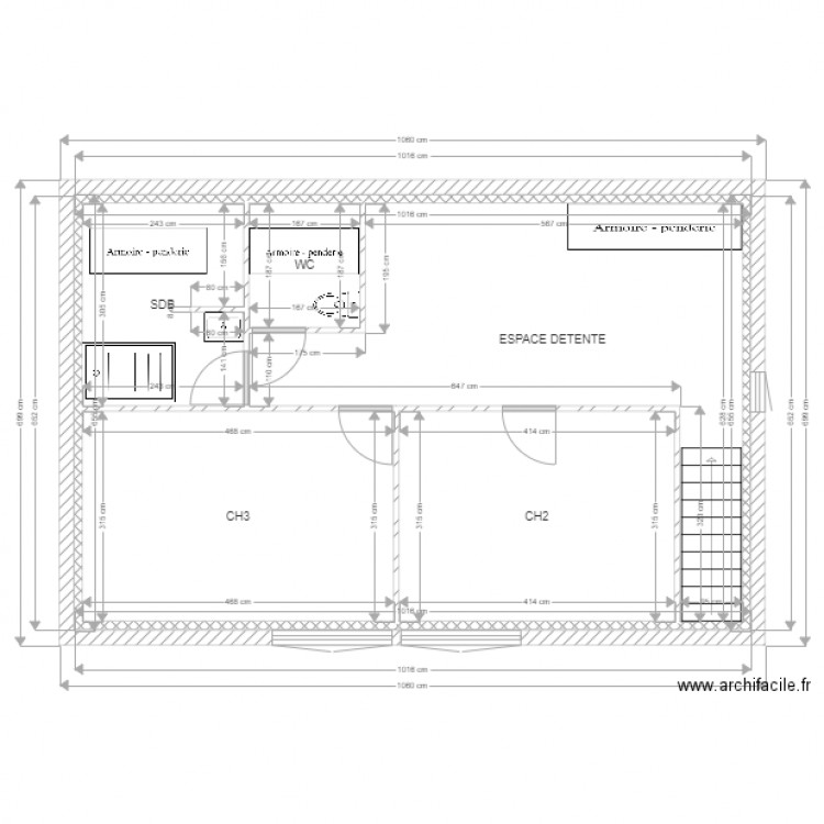 PLACO ETAGE. Plan de 0 pièce et 0 m2