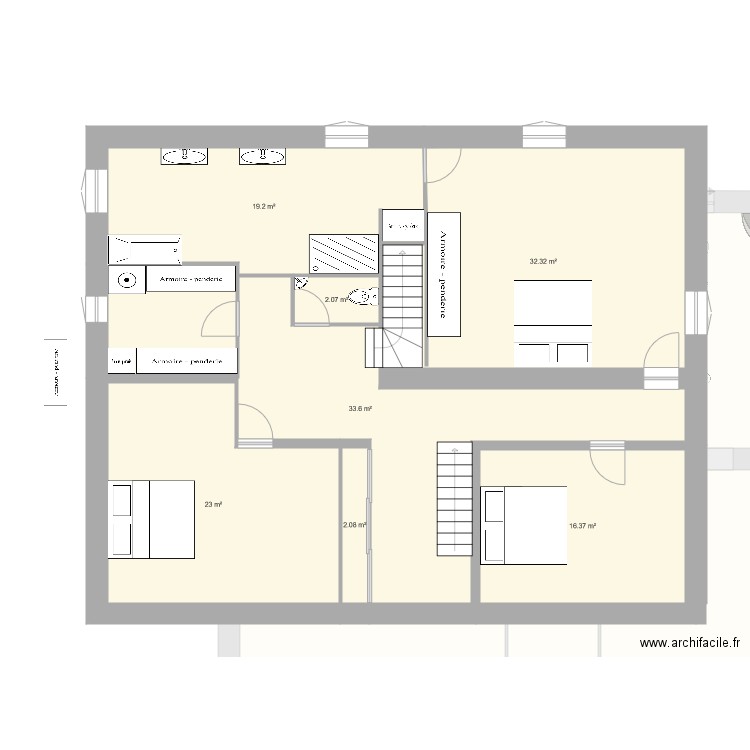 plassac etage projet decembre 2018 8validation archi. Plan de 0 pièce et 0 m2