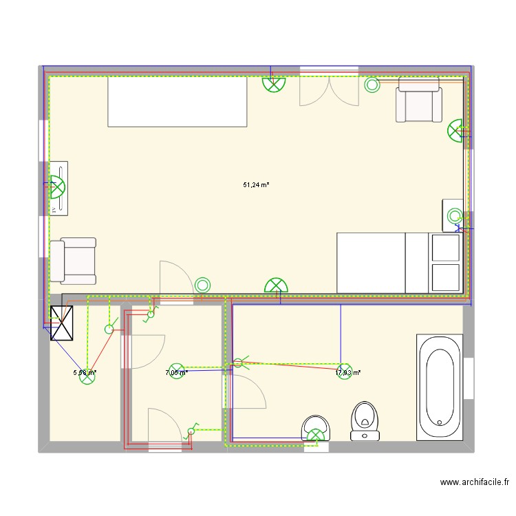 plan architectural. Plan de 0 pièce et 0 m2