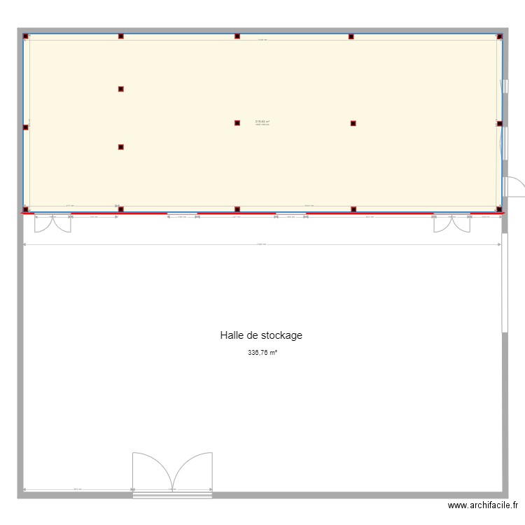 Cartons du Coeur plancher mezzanine. Plan de 0 pièce et 0 m2