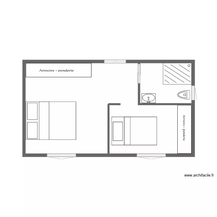 plan chambre. Plan de 