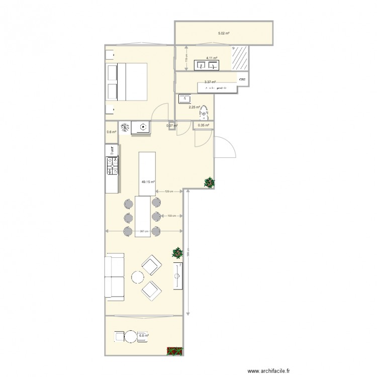 Appartement renée V2. Plan de 0 pièce et 0 m2