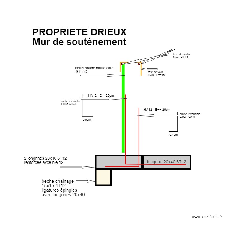 mur2. Plan de 0 pièce et 0 m2