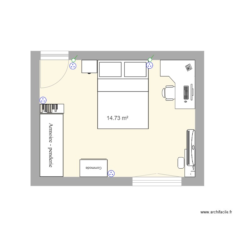 chambre violette proposition JUIN 2021 4. Plan de 0 pièce et 0 m2