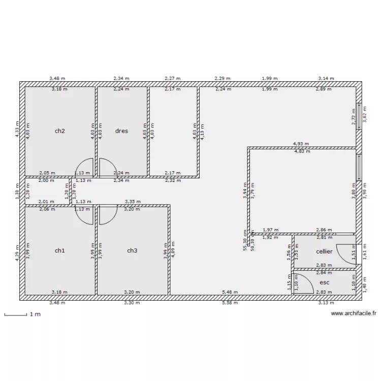 projet maison. Plan de 
