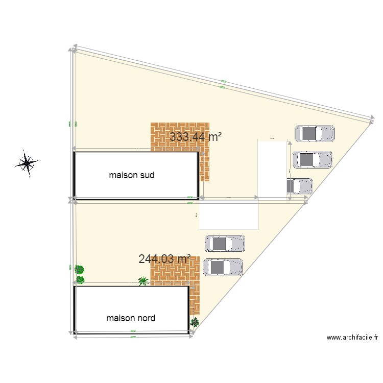 division terrain G. Plan de 0 pièce et 0 m2