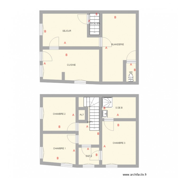 LAVERGNE. Plan de 0 pièce et 0 m2