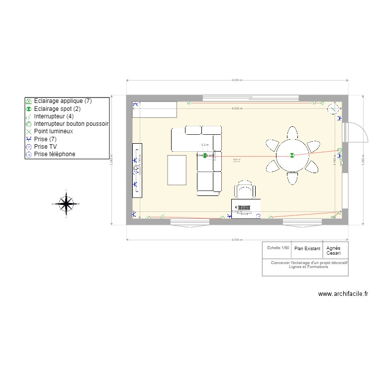 Plan existant 2. Plan de 0 pièce et 0 m2