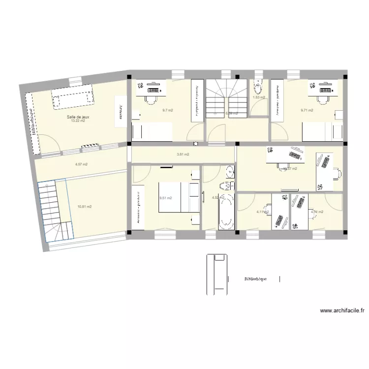 Bureaux + ch d'ami p. Plan de Bureaux + ch d'ami p. Plan de