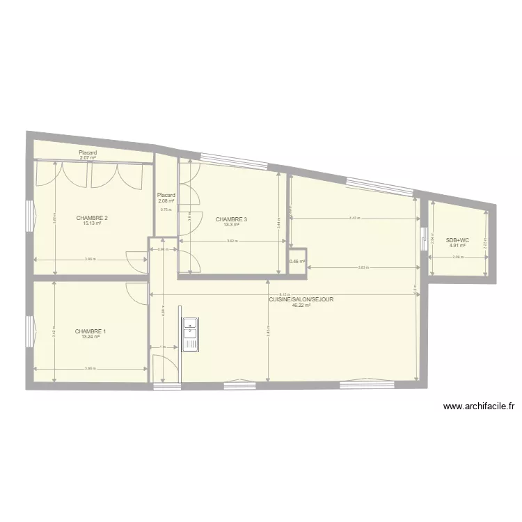 Pierre B&eacute;nite. Plan de 