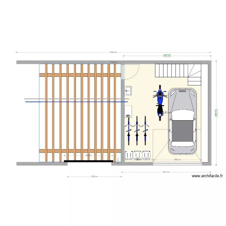 plan garage . Plan de 