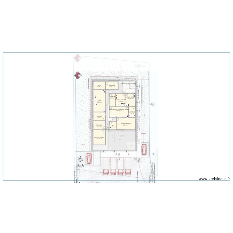 plan montussan v8 etage. Plan de 30 pièces et 842 m2