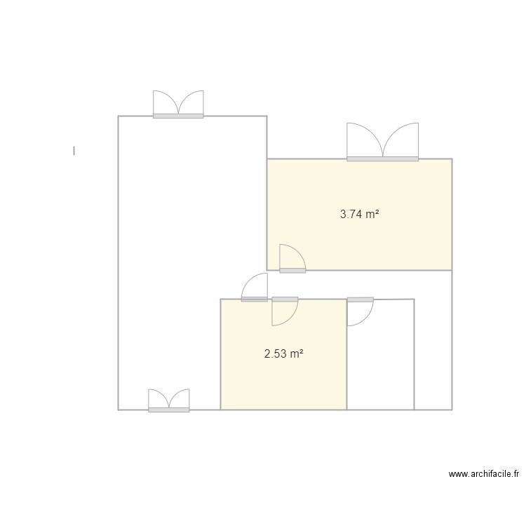 Monti 1 plan étage V0. Plan de 0 pièce et 0 m2