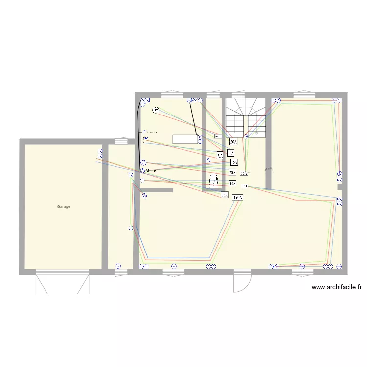 prise cuisine . Plan de 