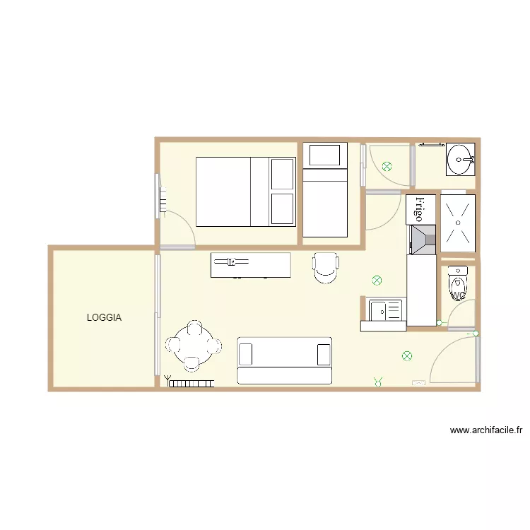 CAP D AGDE Appt 118 V3. Plan de 