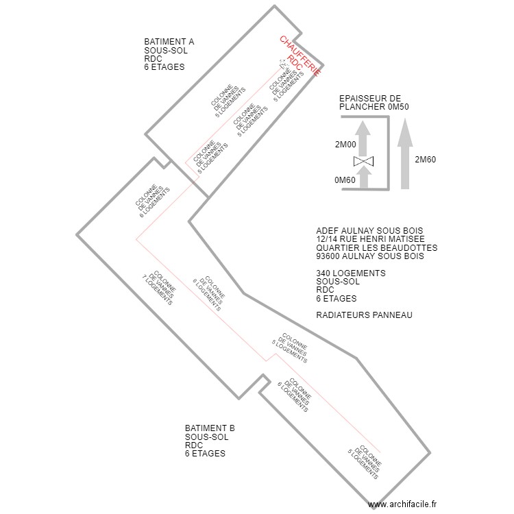 ADEF aulnay sous bois . Plan de 0 pièce et 0 m2