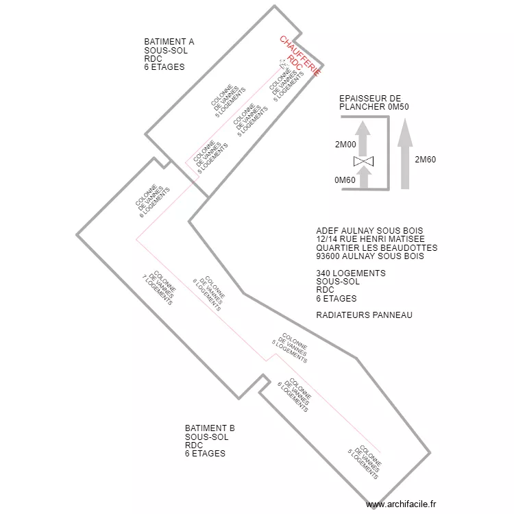 ADEF aulnay sous bois . Plan de 