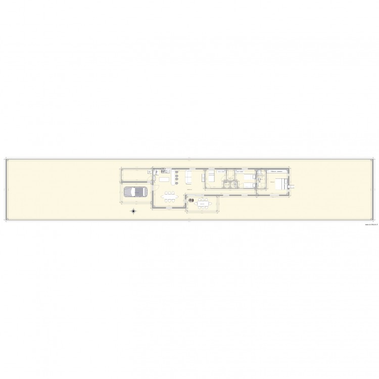 plan maison terrain etroit. Plan de 0 pièce et 0 m2