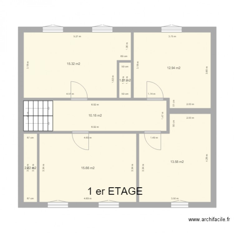 Montesquieu 1er etage. Plan de 0 pièce et 0 m2