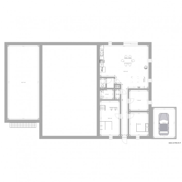 maison 2. Plan de 10 pièces et 193 m2