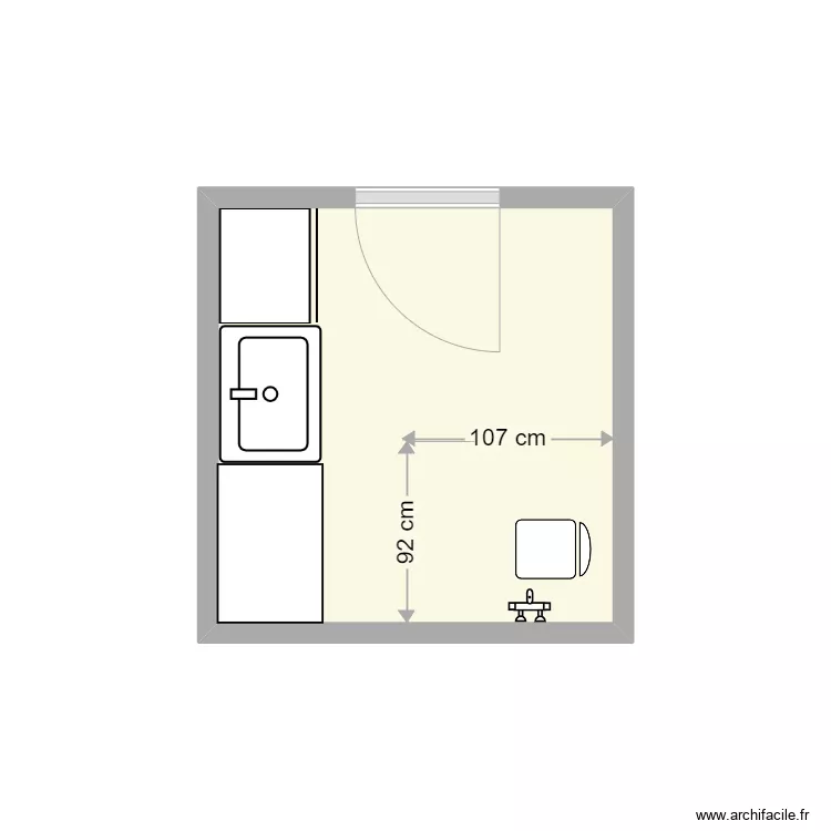 Girot SDB existant. Plan de 