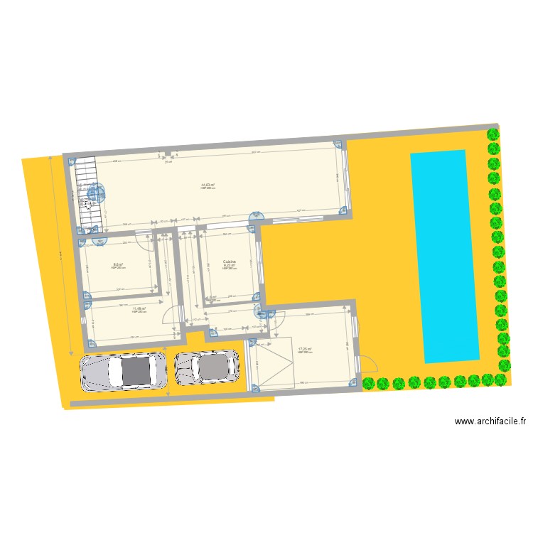 Maison Marengo  mesures option B. Plan de 0 pièce et 0 m2