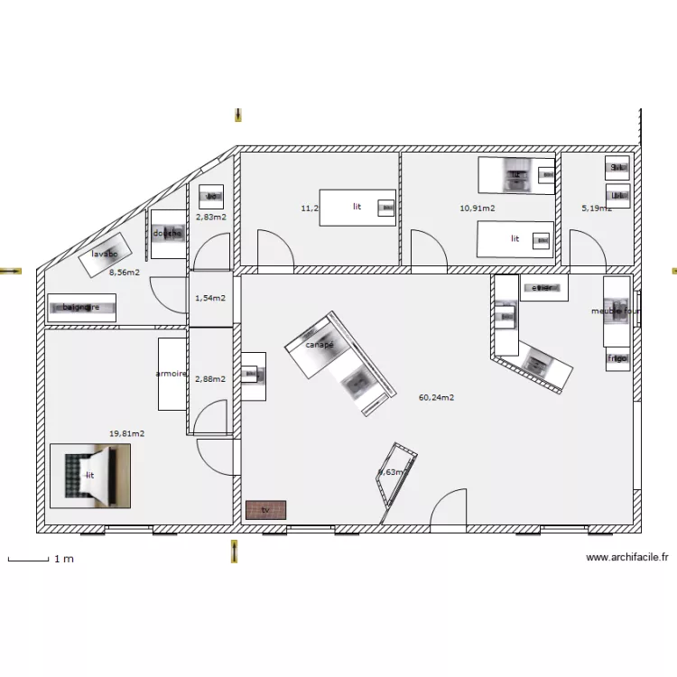 projet atelier. Plan de 
