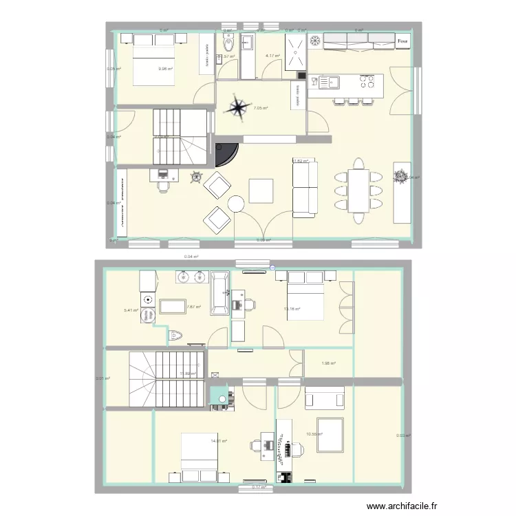 maison trevoux etage. Plan de 